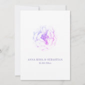 *~* etherische ROOS Ombre Floral AR8 RSVP bruiloft Kaart (Achterkant)