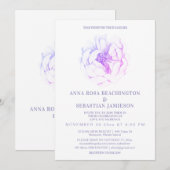 *~* etherische ROOS Ombre Floral AR8 RSVP bruiloft Kaart (Voorkant / Achterkant)