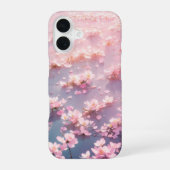 Etherische roze bloesems die op het water drijven iPhone 16 hoesje (Achterkant)