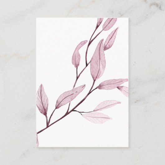 Etherische Roze BRUILOFT Hotel details Accommodati Informatiekaartje (Achterkant)