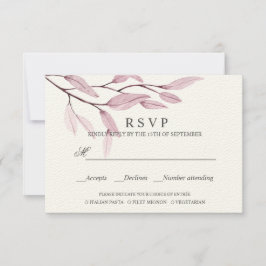 Etherische Roze | BRUILOFT RSVP MAALTIJD KEUZE