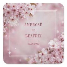 Etherische Roze Kersenbloesem Bokeh Bruiloft