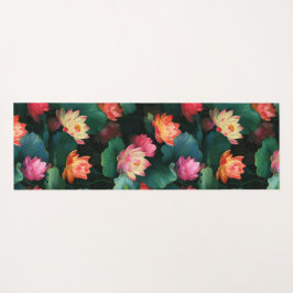 Etherische roze lotus bloemen, Art Nouveau geïnspi Yogamat