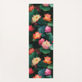 Etherische roze lotus bloemen, Art Nouveau geïnspi Yogamat