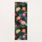 Etherische roze lotus bloemen, Art Nouveau geïnspi Yogamat (Achterkant)