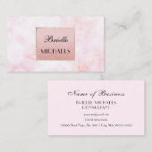 Etherische Roze Rose Bokeh Elegant Goud Glamour Li Visitekaartje (Voorkant / Achterkant)