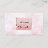 Etherische Roze Rose Bokeh Elegant Goud Glamour Li Visitekaartje (Voorkant)