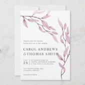 Etherische Roze | Verticale botanische bladeren br Kaart (Voorkant)