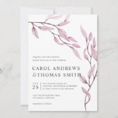 Etherische Roze | Verticale botanische bladeren br Kaart (Voorkant)