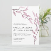 Etherische Roze | Verticale botanische bladeren br Kaart (Staand voorkant)