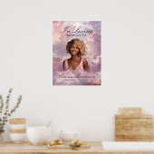 Etherische Roze Wolken Memorial Welkomstbord Poster (Keuken)