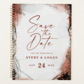 Etherische rustieke Herfst verbrand Sinaasappel hu Planner (Voorkant)