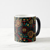 Etherische saffier "Erfgoed-geïnspireerde patronen Magische Mok (Voorkant rechts)