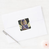Etherische Schattige Kleine Fairy Meisje Met Doll Vierkante Sticker (Envelop)