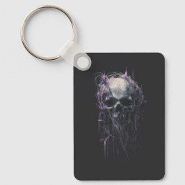 Etherische Schedel Abstract Grunge Donkere Kunst T Sleutelhanger