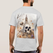 Etherische schedelcompositie tussen bloesems t-shirt (Achterkant)
