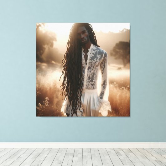 etherische schemering canvas afdruk (Insitu (Houten vloer))