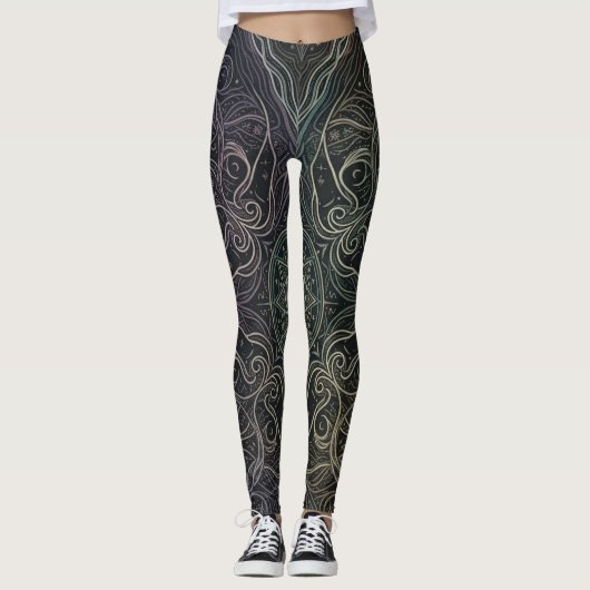 Etherische Schemering Mandala Broek Leggings (Voorkant)