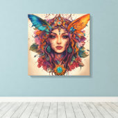 "Etherische schoonheid: Canva Kunst van een betove Canvas Afdruk (Insitu (Houten vloer))