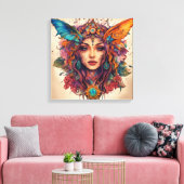 "Etherische schoonheid: Canva Kunst van een betove Canvas Afdruk (Insitu (Woonkamer))