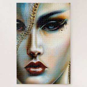 Etherische schoonheid Gouden Godin Legpuzzel