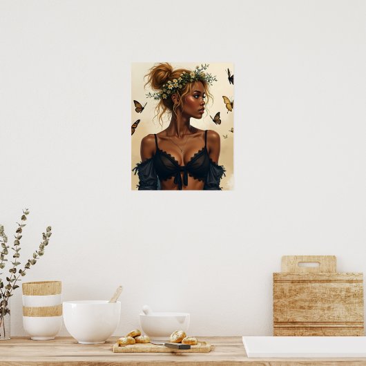 Etherische schoonheid in bloei poster (Keuken)