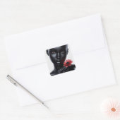 ETHERISCHE SCHOONHEID IN DUISTERNIS VIERKANTE STICKER (Envelop)