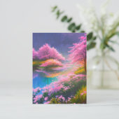 Etherische schoonheid van een Azure Swamp Briefkaart (Staand voorkant)