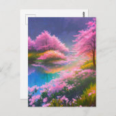 Etherische schoonheid van een Azure Swamp Briefkaart (Voorkant / Achterkant)