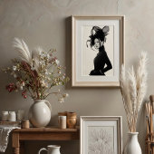 ETHERISCHE SCULPTUUR: monochroom avant-gardistisch Poster