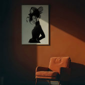 ETHERISCHE SCULPTUUR: monochroom avant-gardistisch Poster