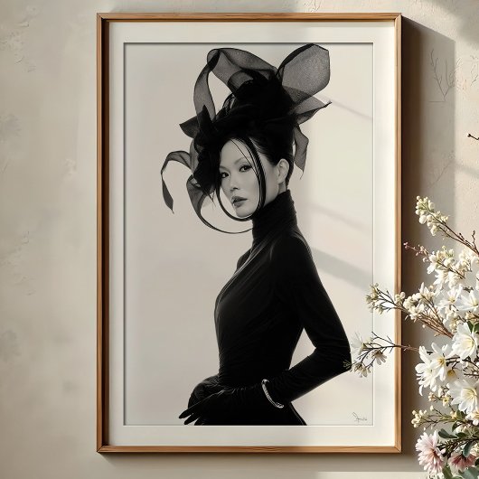 ETHERISCHE SCULPTUUR: monochroom avant-gardistisch Poster