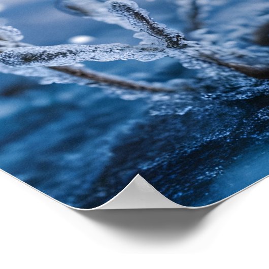 Etherische Sneeuwvlok IJskristallen Vallen op Froz Poster (Hoek)