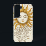 Etherische Solar Queen telefoonhoesje Samsung Galaxy Hoesje<br><div class="desc">Een zonnegodin-achtige figuur met een gloeiende halo straalt warmte en hemelse aanwezigheid uit in dit magische,  op zonne-energie geïnspireerde stuk.</div>