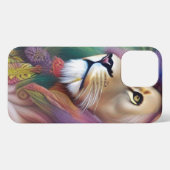 Etherische Spirituele Geest Gids LEEUW iPhone Hoesje (Achterkant horizontaal)