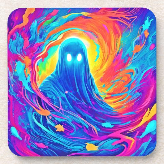 etherische spookachtige schepping bier onderzetter (Voorkant)