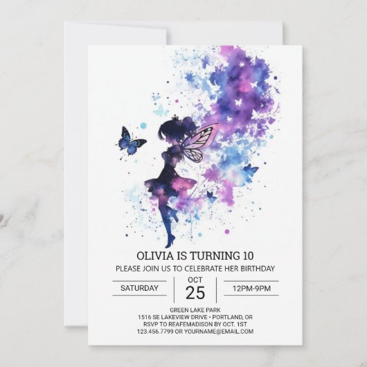 Etherische Sprookje Verjaardag Kaart (Voorkant)