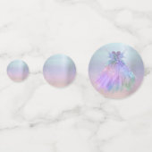 etherische sprookjesjurk | Rainbow Ombre Pastel Sh Confetti (Achterkanten)