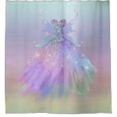 etherische sprookjesjurk | Rainbow Ombre Pastel Sh Douchegordijn (Voorkant)