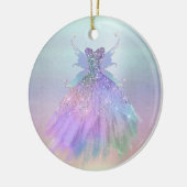 etherische sprookjesjurk | Rainbow Ombre Pastel Sh Keramisch Ornament (Links)