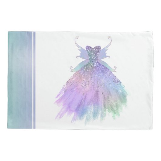 etherische sprookjesjurk | Rainbow Ombre Pastel Sh Kussensloop (Achterkant)