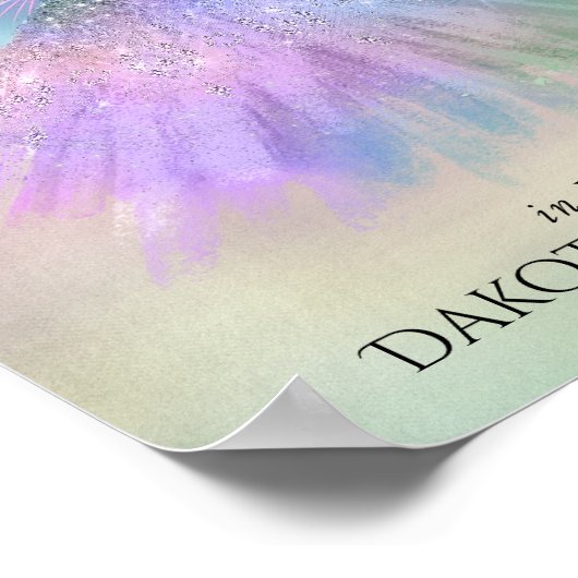 etherische sprookjesjurk | Rainbow Ombre Pastel Sh Poster (Hoek)