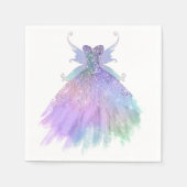 etherische sprookjesjurk | Rainbow Ombre Pastel Sh Servet (Voorkant)