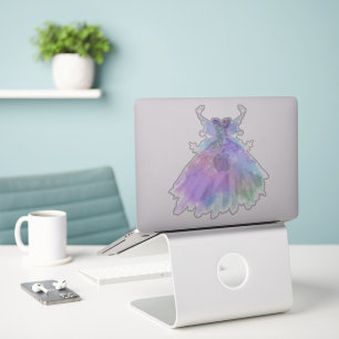 etherische sprookjesjurk Rainbow Ombre Pastel Sh Sticker
