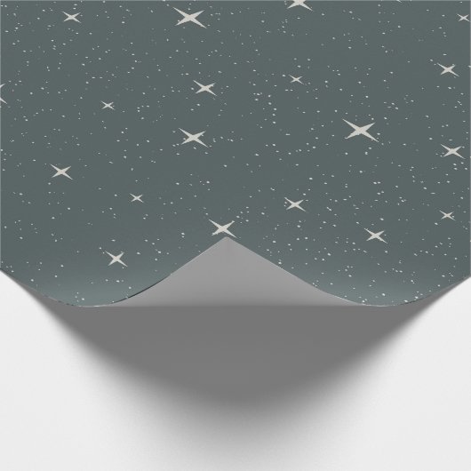 etherische Sterrennacht hemelse Blauwgroen hemel Cadeaupapier (Hoek)