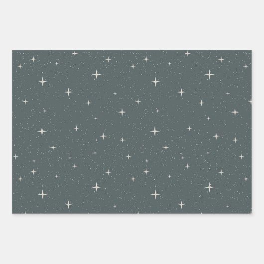 etherische Sterrennacht hemelse Blauwgroen hemel Inpakpapier Vel (Voorkant 2)