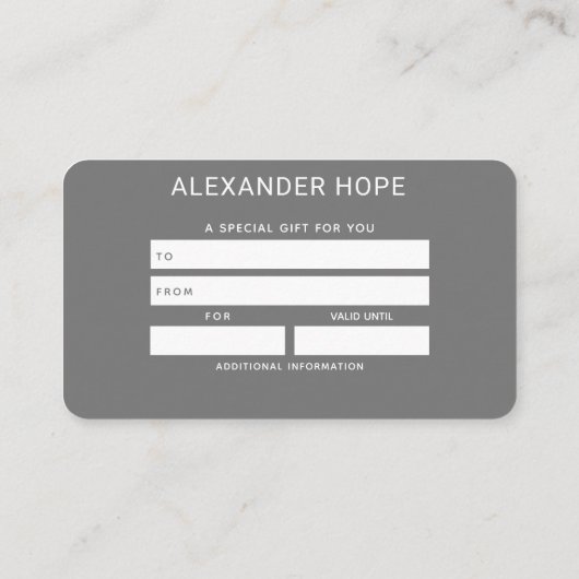 Etherische straling | Roze & Gouden Gift Visitekaartje (Achterkant)