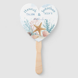 Etherische Strand Zeester & Zanden Dollar Trouwdag Handwaaier