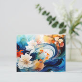 etherische stroom van alcoholinkt briefkaart (Staand voorkant)