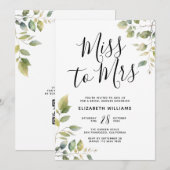 Etherische takken missen naar Mrs Vrijgezellenfees Kaart (Voorkant / Achterkant)